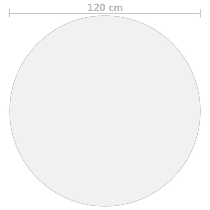 Protezione Tavolo Trasparente Ø 120 cm 1,6 mm in PVC vidaXL - 5