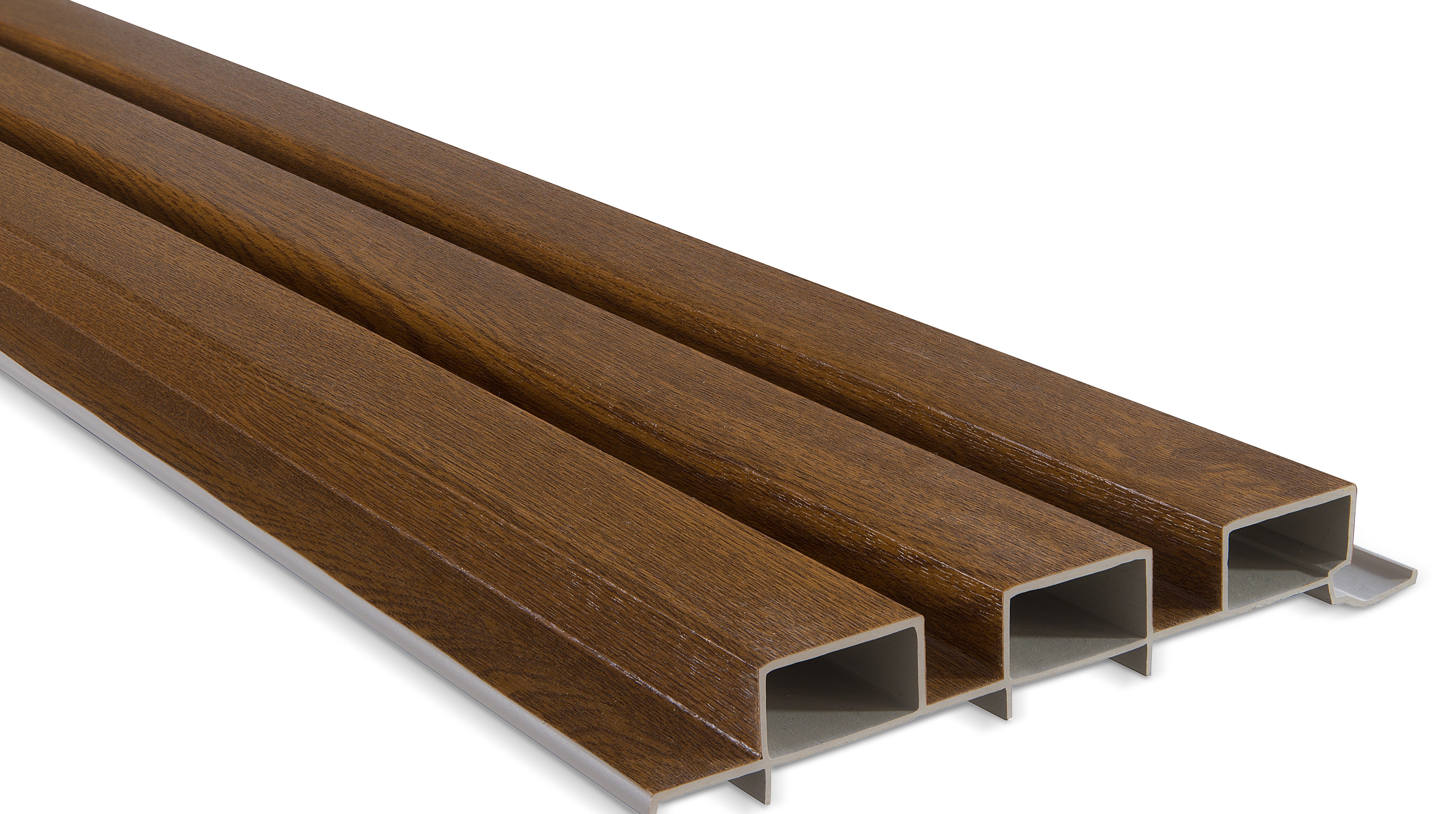Revestimento Ripado Exterior PVC - Revdek 143 FULL OUTSIDE -513 Carvalho Dourado (2m²/Cx) - 3