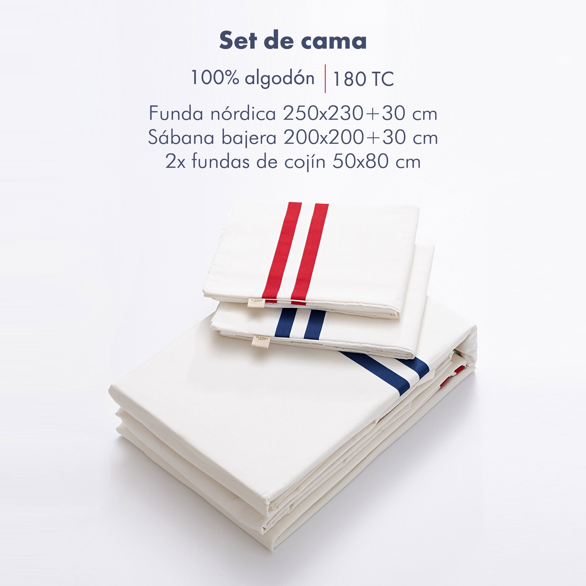 Conjunto de 4 peças em cor cru (capa de edredão KING + lençol justo + capa de almofada) El Ganso - 2