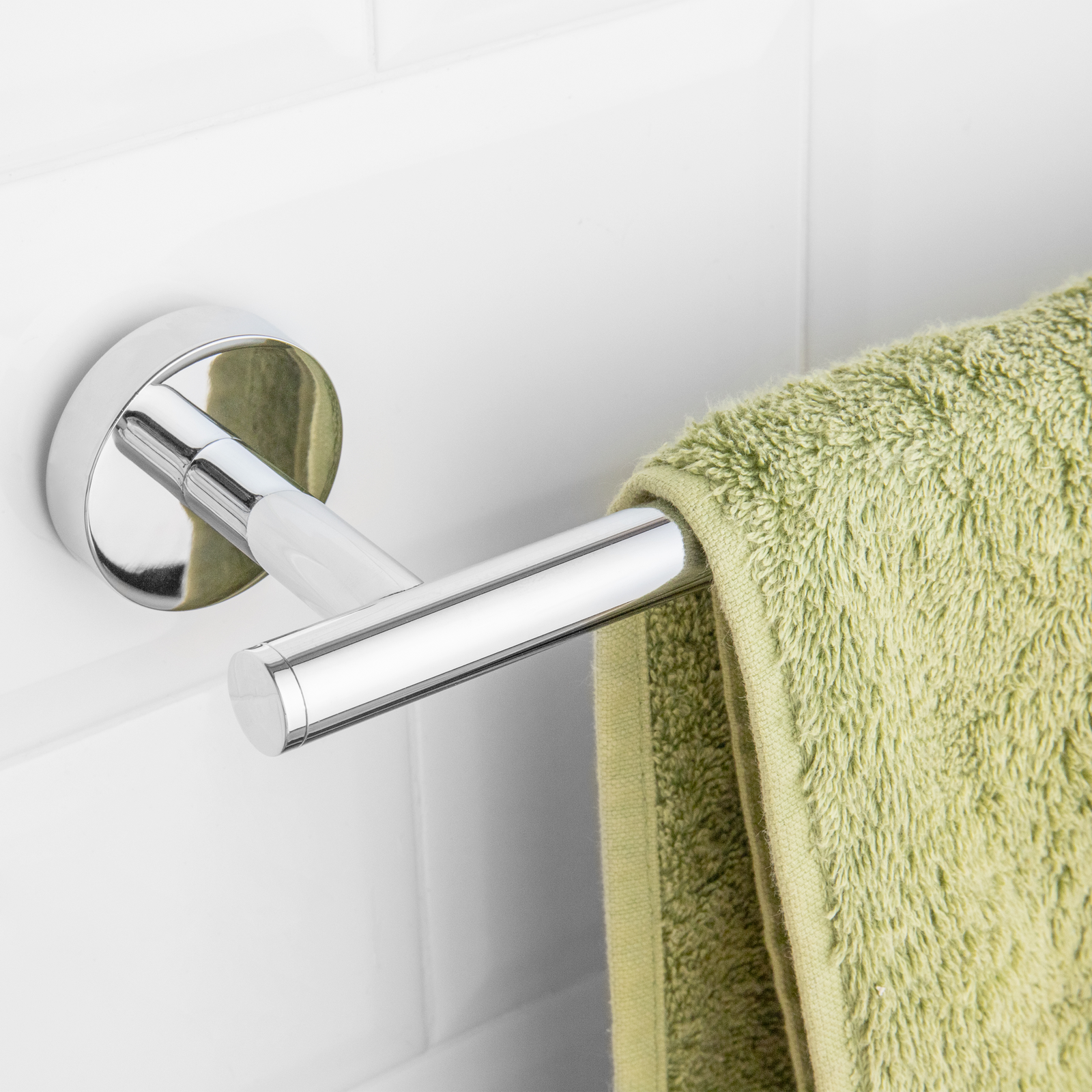 Porte-serviettes mural chromé 350x60x76mm Paddy - 6
