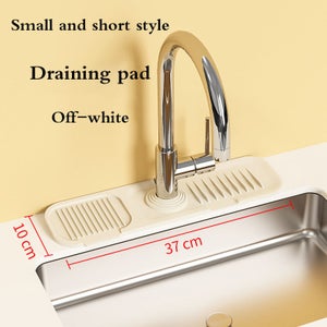 Protection Anti-éclaboussures Pour Robinet De Cuisine - Silicone Noir 76,2x14,5 Cm - Évier Propre, Rangement Facile