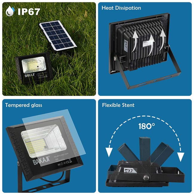 Faro 10W Con Pannello Solare Crepuscolare E Telecomando A - Foto 9