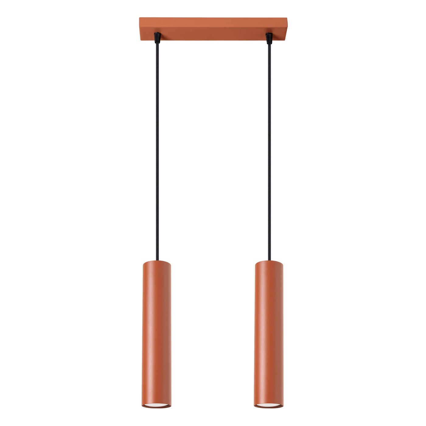 Lampa wisząca Lagos ochra czerwona 2xGU10x10W nowoczesna wym: 105 x 30 x 6 cm metal Sollux Lighting