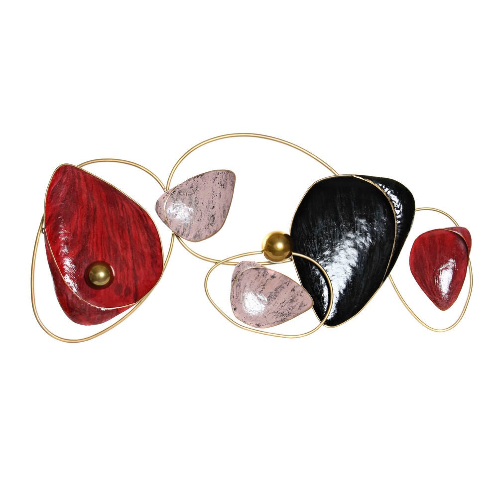 Decoración de pared dkd home decor rojo negro dorado metal (123 x 10 x 65 cm) - marca: dkd home decor - ean: 8424001810635
