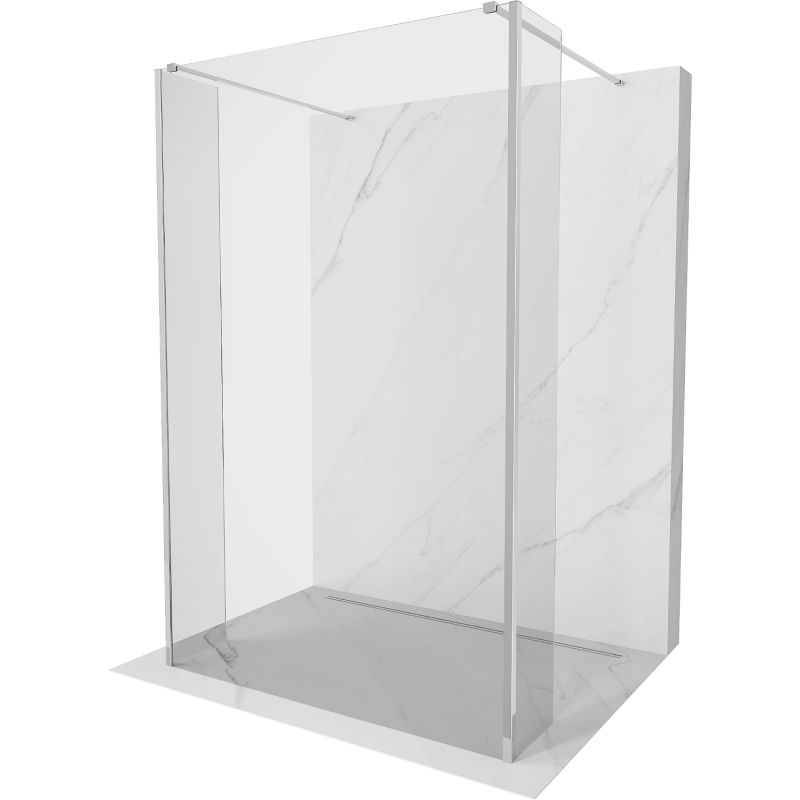 Mexen Kioto ścianka prysznicowa wolnostojąca 120 x 30 x 30 cm, transparent, chrom - 800-120-030-222-01-00-030