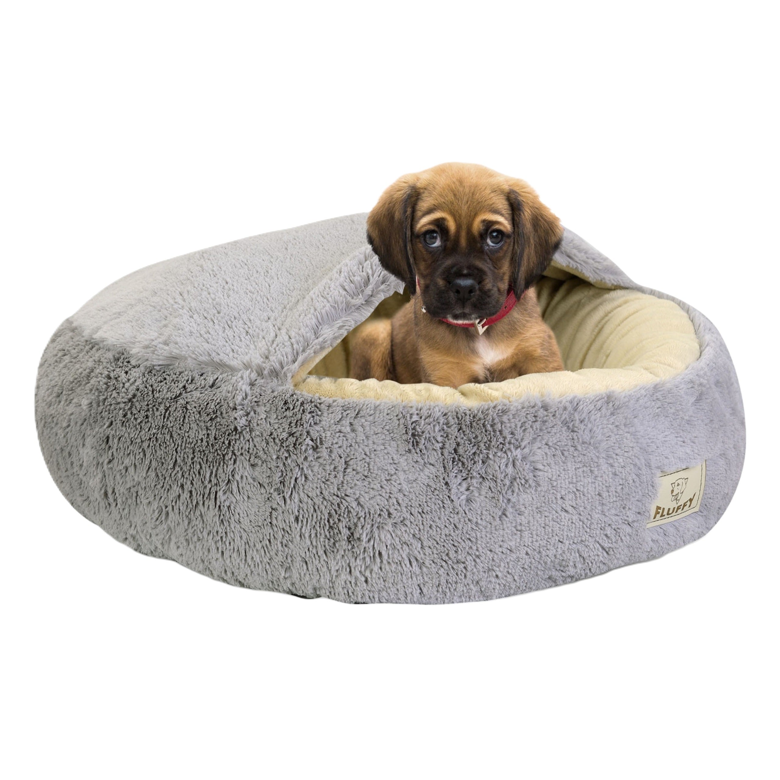 Legowisko dla psa shaggy FLUFFY 70 cm jasnoszare dla psa kota pupila 1szt
