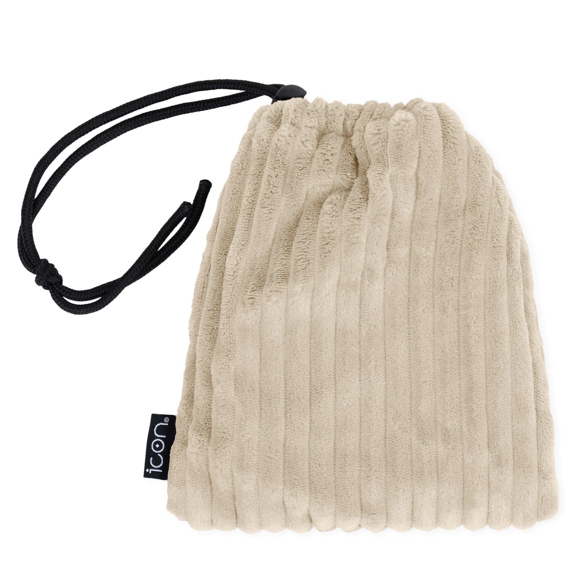 Ensemble Icon canapé poufs 3 pièces : angle, fauteuil et repose-pieds beige Oeko-Tex® - 7