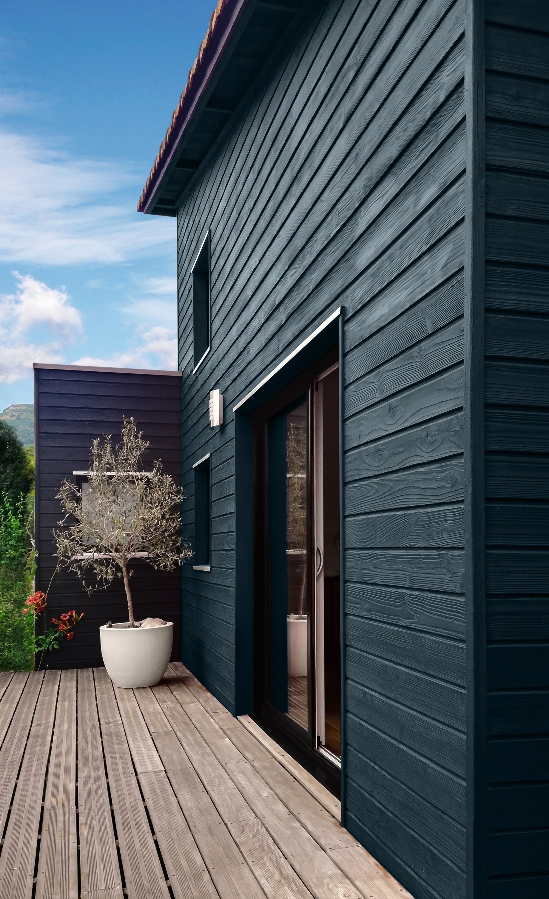 Peinture pour bois extérieur opaque - Finition Mate Owatrol BOIS COLOR Gris Anthracite RAL 7016 1 litre - 4