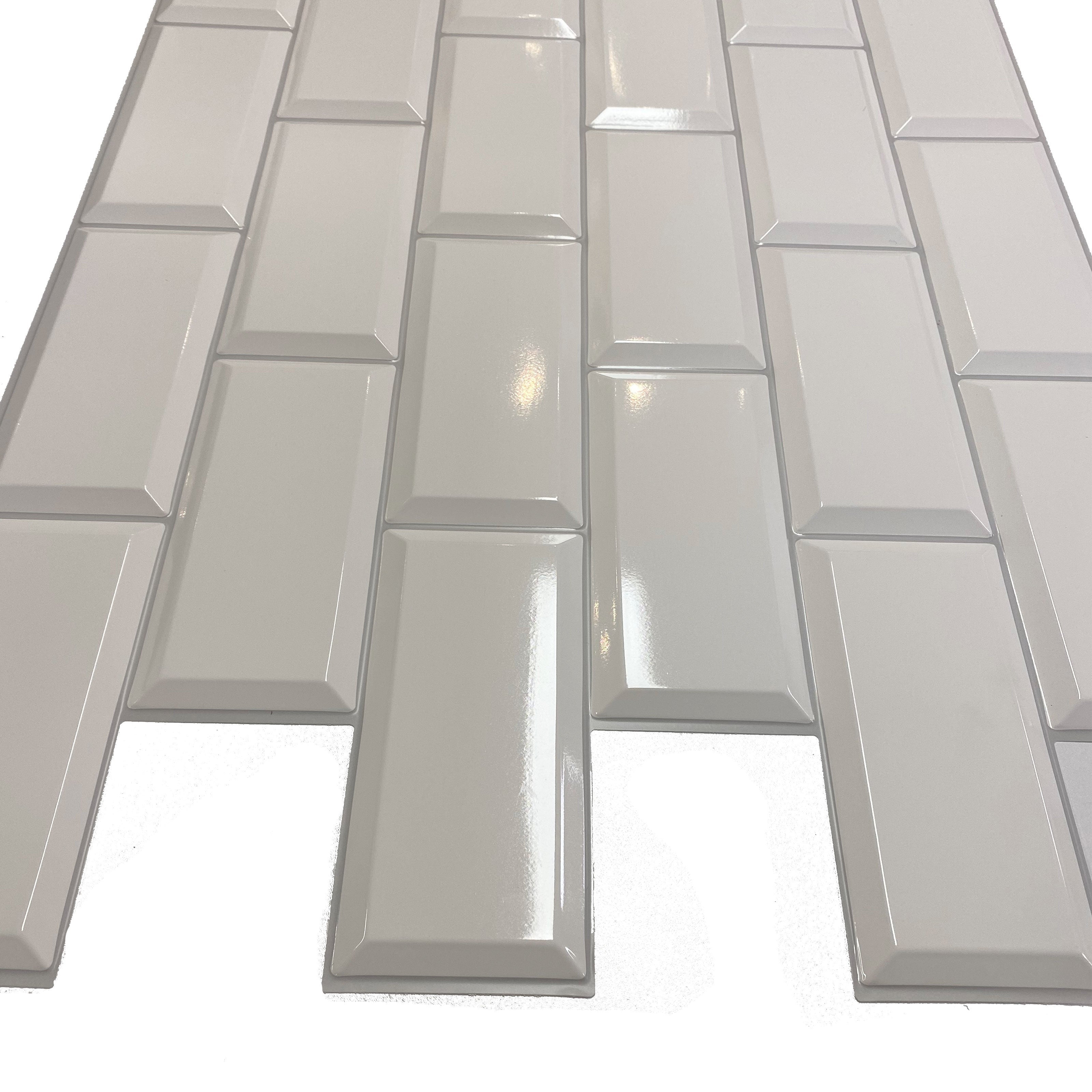 Panneaux muraux 3D en PVC effet pierre, brique, céramique ou bois. Réalistes et isolants. - 1591 (format 980 x 480 mm) - 6