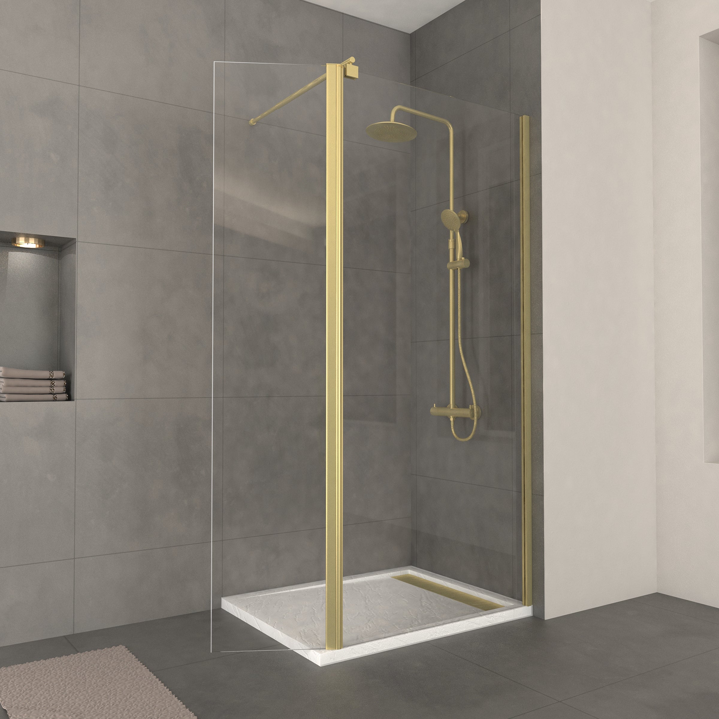 Paroi De Douche Doree