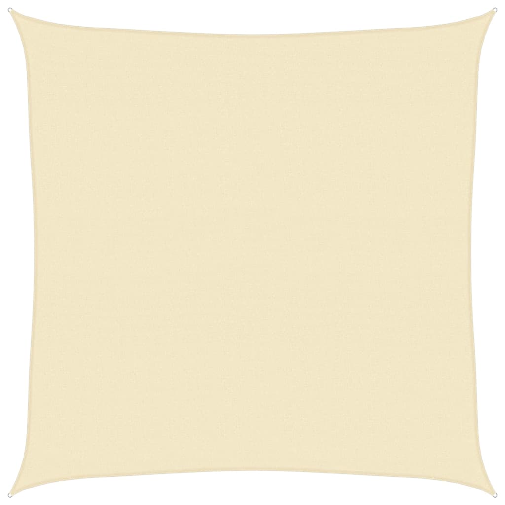 Voile d'ombrage simple Voile solaire - 160 g/m² Crème 5x5 m PEHD ...
