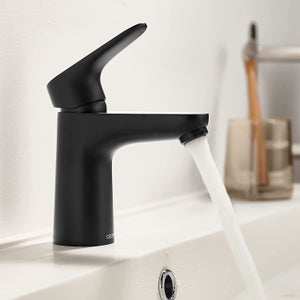 Cecipa max Mitigeur de lavabo Robinet noir Robinet de salle de bain en acier inoxydable,EU Modèle