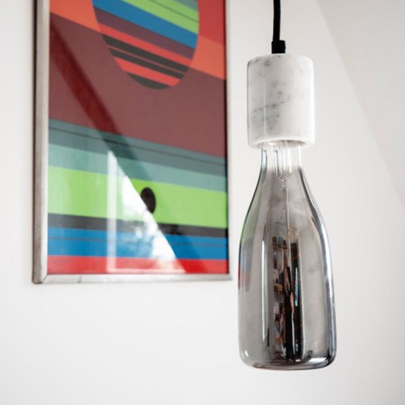 Xanlite - Suspension à douille en marbre blanc, culot E27 - SDM01EW - 2
