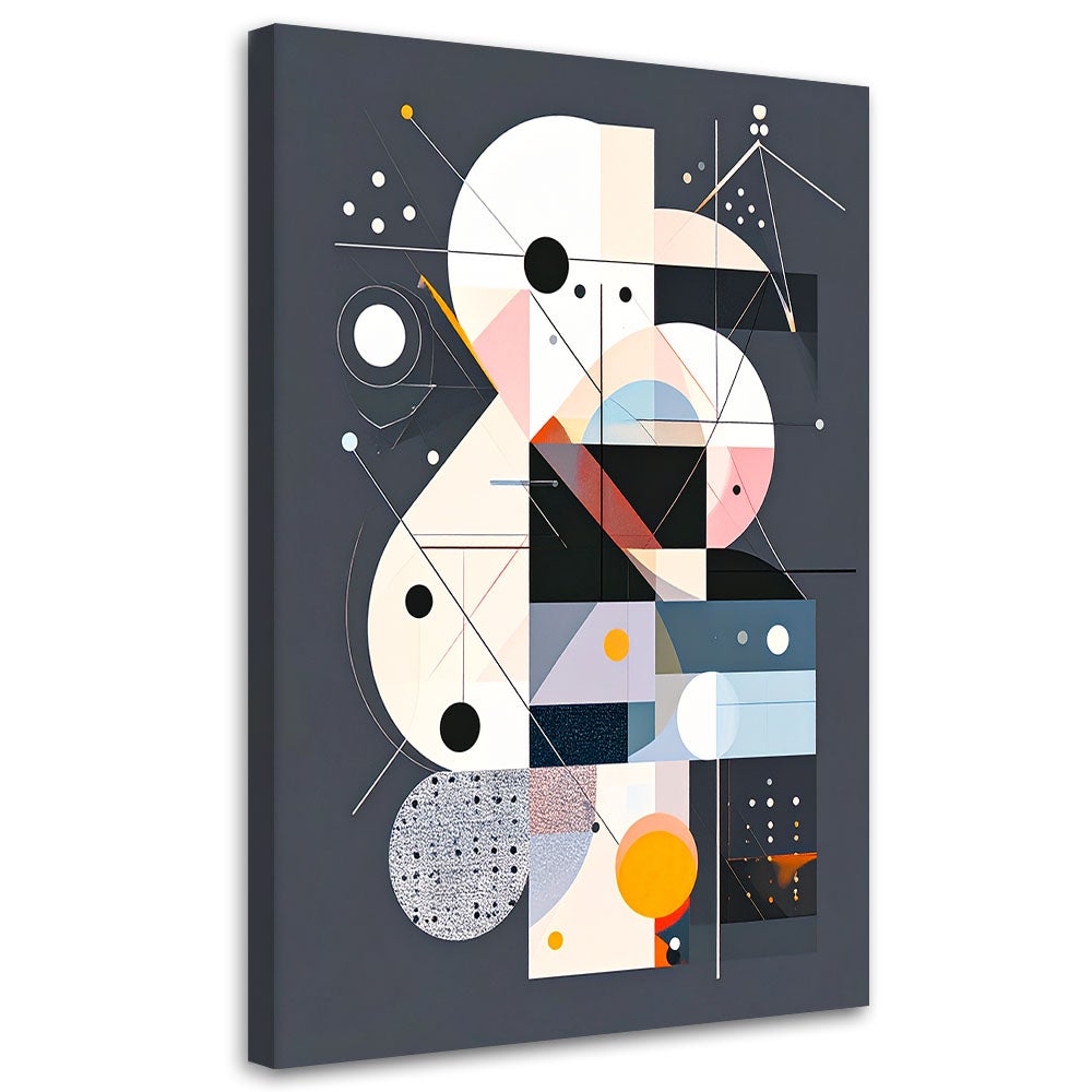 Obraz do salonu biura, Abstrakcja geometryczna Bauhausu 40x60