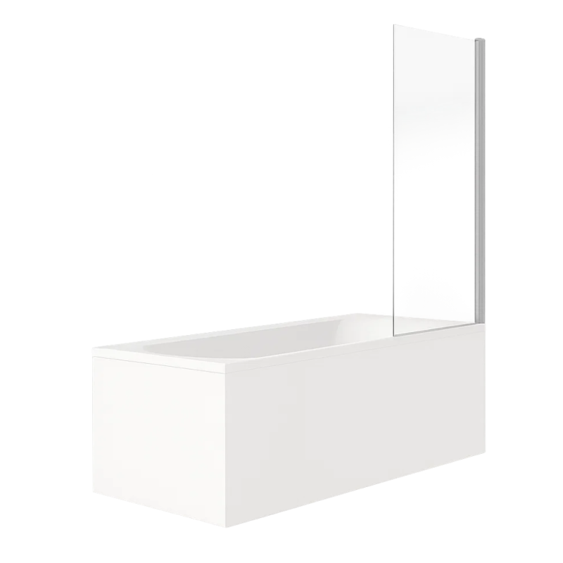 Pack bañera recta 170 x 75 jacob delafon elise + mampara bañera cromada + desagüe
