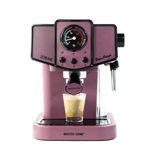 Ecode Macchina Caffè Espresso Delice Rossa - 20 Bar, Vaporizzatore, Serbatoio 1.5L | Con Manometro Temperatura - Foto 3
