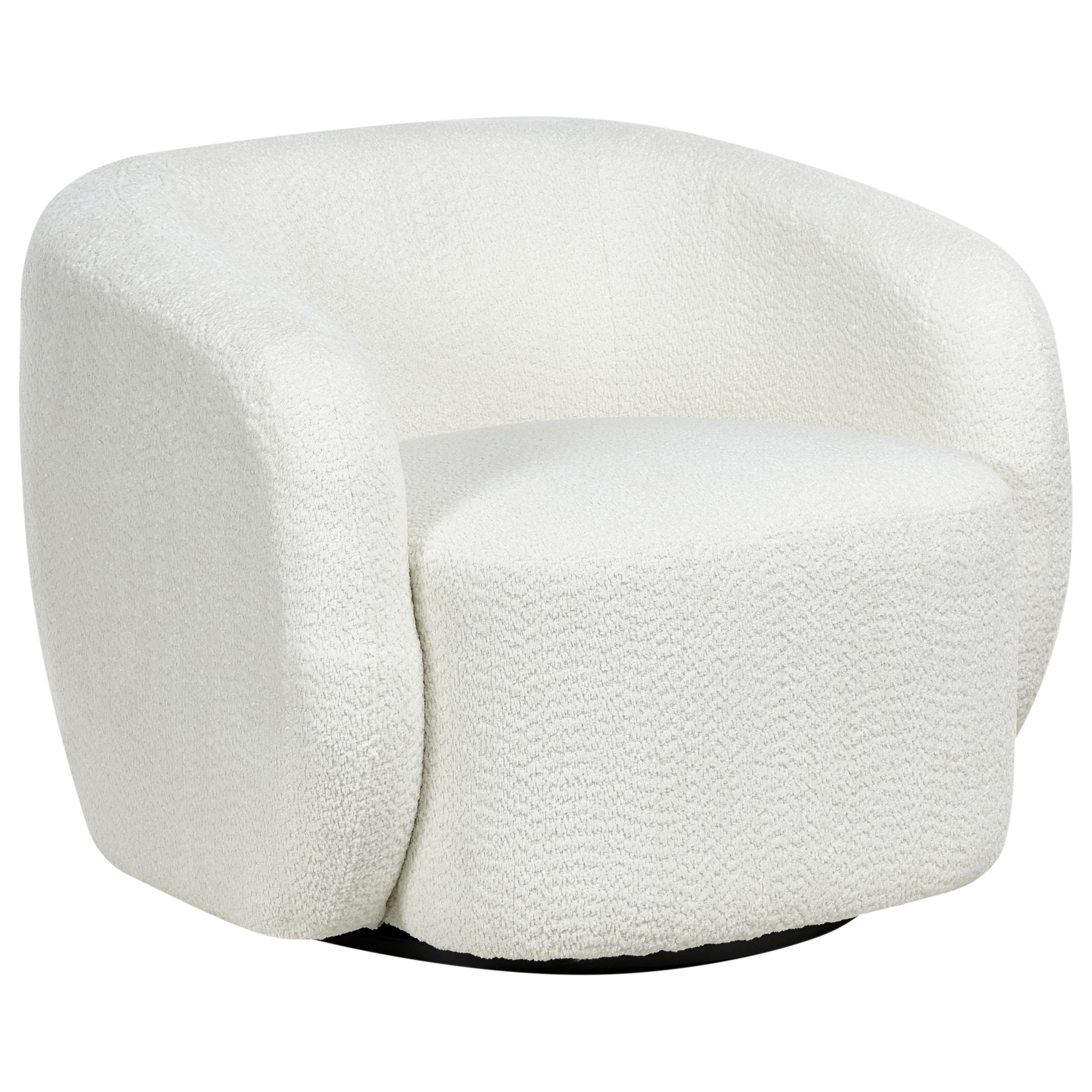 Sillón giratorio TORE Tela Blanco crema | Leroy Merlin