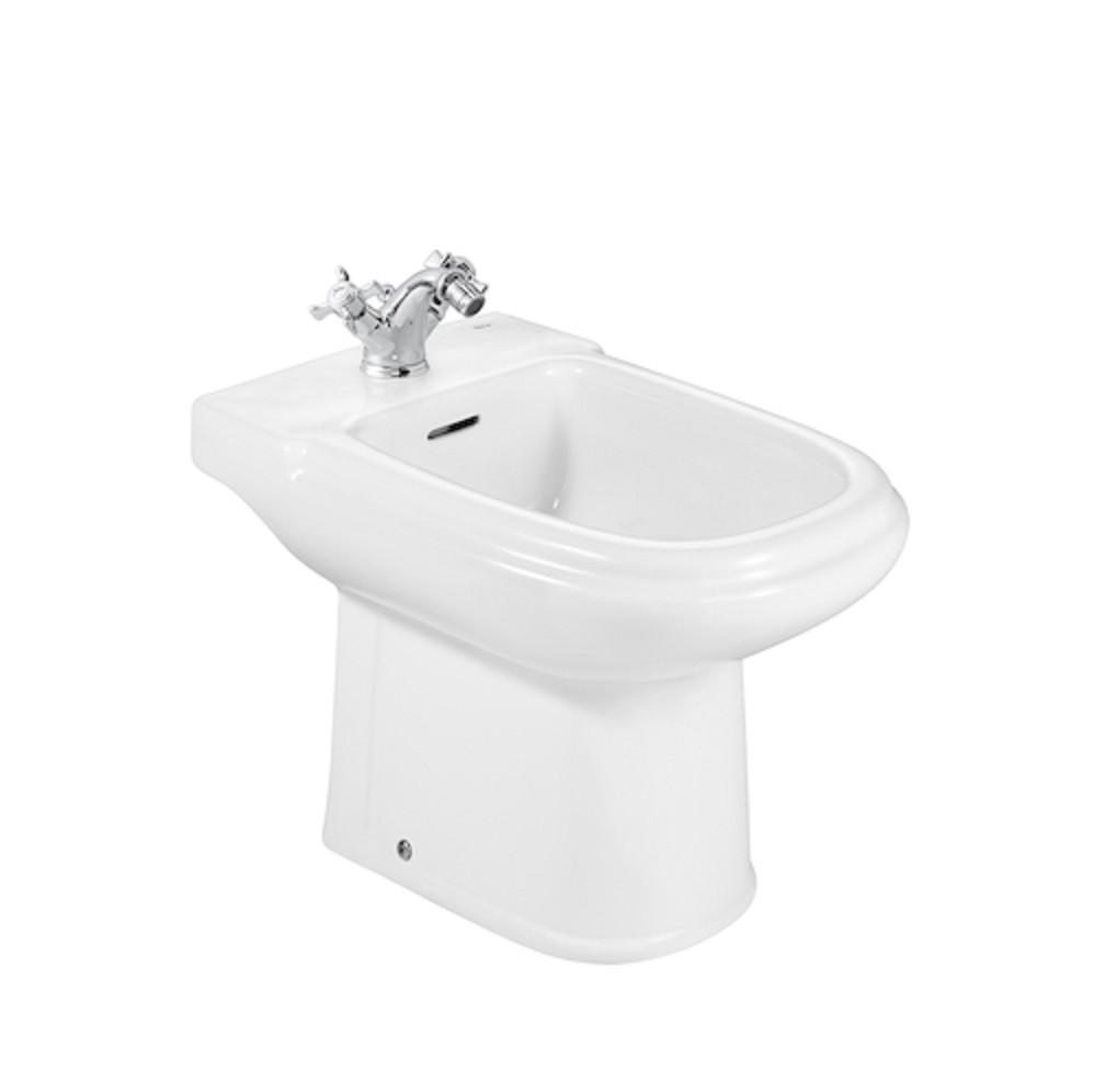 Bidé de porcelana Roca Dama Retro 355x570x385mm Blanco Sin Tapa | Leroy ...