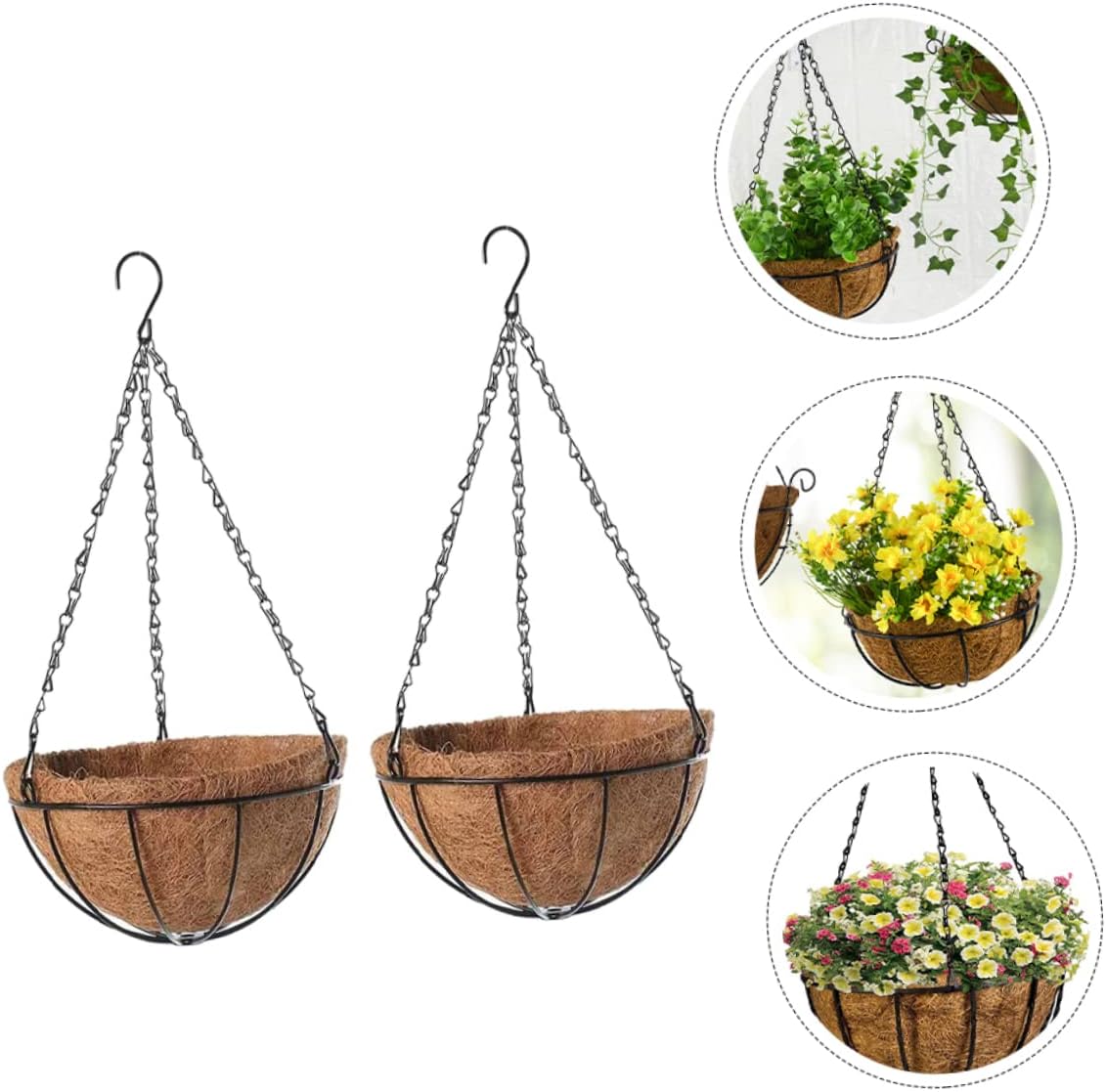 piezas de colgador de pared para exteriores, cestas colgantes