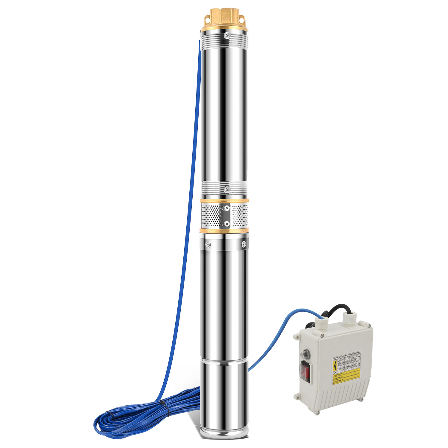 Pompa głębinowa 220 V, 1100 W, 4 cale, 4000 l/h, ze stali nierdzewnej, zanurzalna pompa wodna
