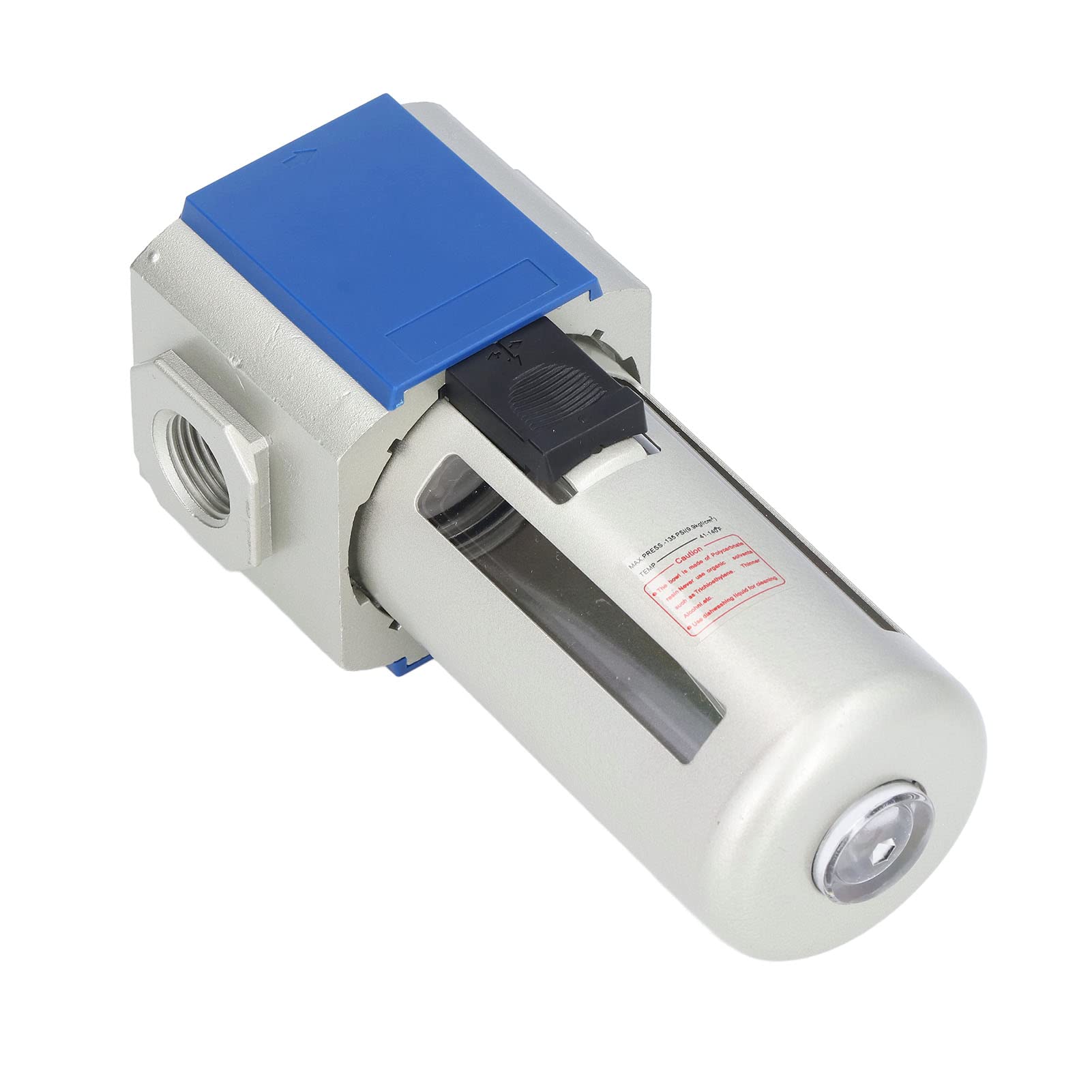 Lubrificatore Aria Compressa Filtro Regolatore Lubrificatore FRL 1/2 BSPP - Per Aria Compressa, Con Manometro 0-16 Bar Separatore Acqua Olio