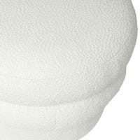 Puff Harper tapizado en blanco | Leroy Merlin