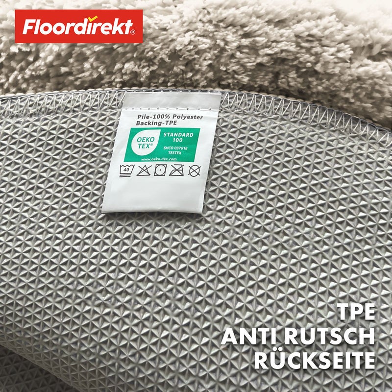 Tappeto Da Bagno Rotondo All'Uncinetto Varuna 61 Cm - 100% Cotone Morbido E Assorbente (Bianco) - 3