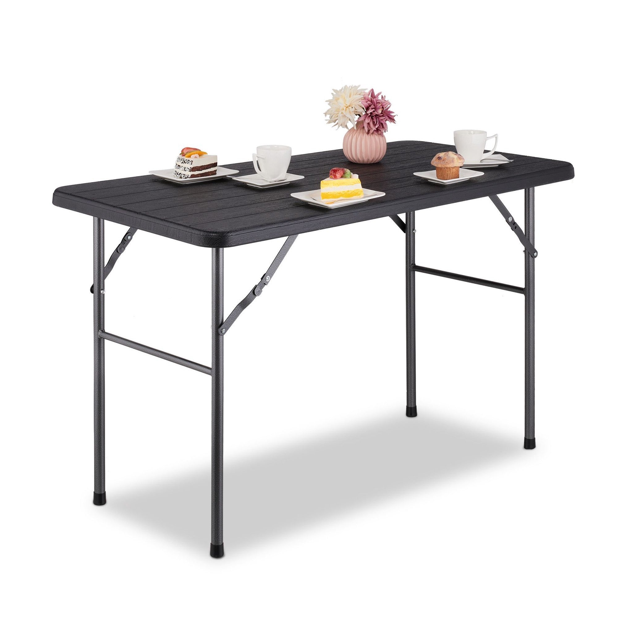 Northio Mesa De Jardín Cuadrada Con Aspecto De Madera Negra , Leroy Merlin