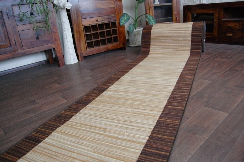TAPIS DE COULOIR ANTIDÉRAPANT STREIFEN 100 cm marron 100x420 cm - 5
