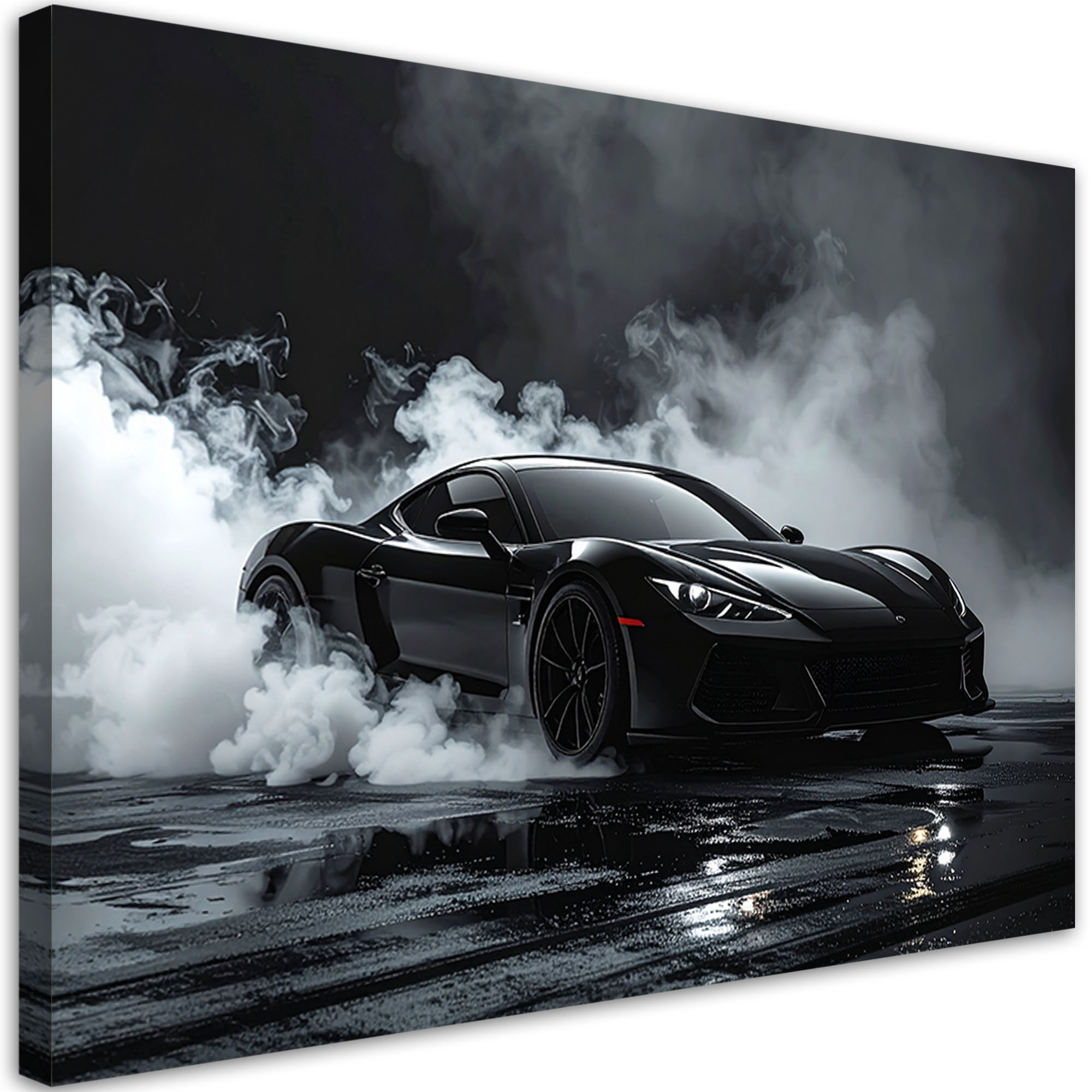 Obraz do salonu biura pokoju nastolatka, Auto samochód sportowy czarny 90x60