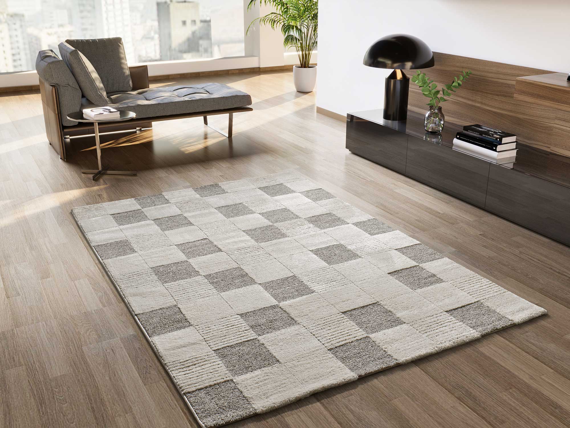 Prostokątny kremowy dywan do wnętrz 80 x 150 cm VERONA skandynawski - ATTICGO