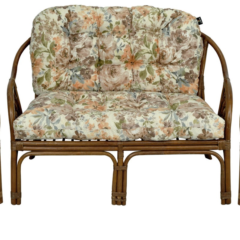 Poduszki na meble rattanowe AMPO komplet brązowy beżowy 1 kpl.