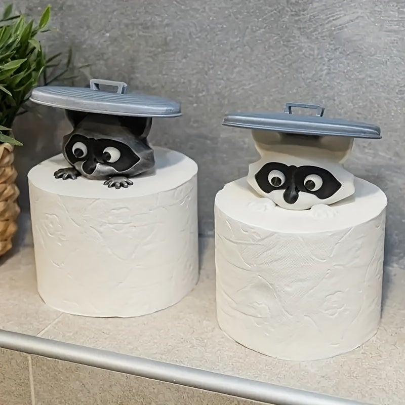 2 szt. uchwyt na papier toaletowy w kształcie szopa, drukowany w 3D, uroczy element dekoracyjny łazienki z pokrywką