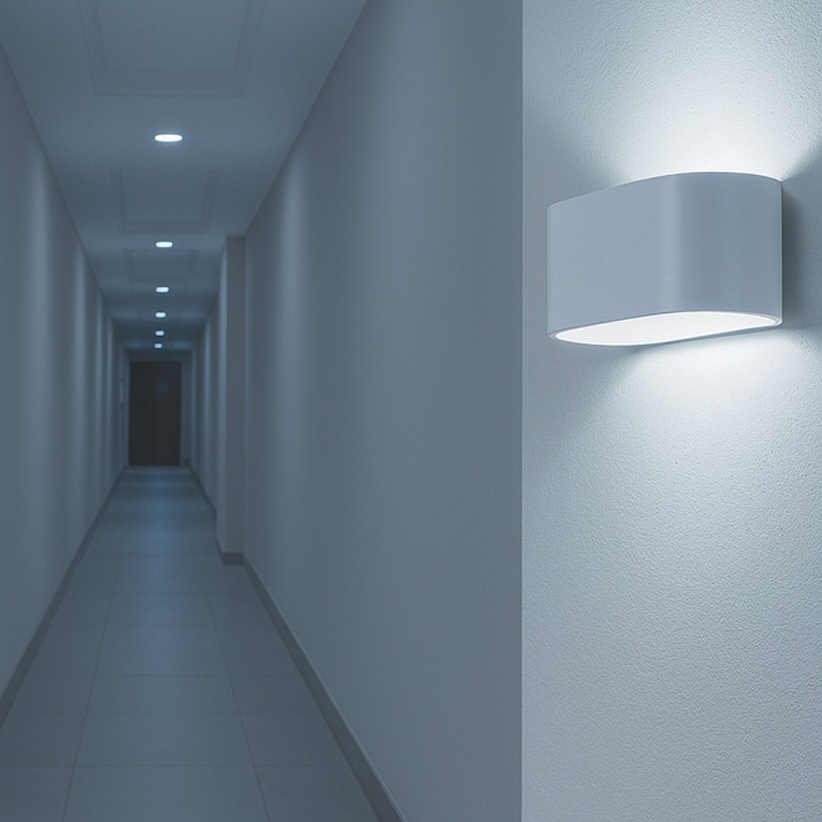 Aplique de pared interior de aluminio blanco con iluminación arriba y abajo, casquillo G9 (bombilla no incluida) - 8
