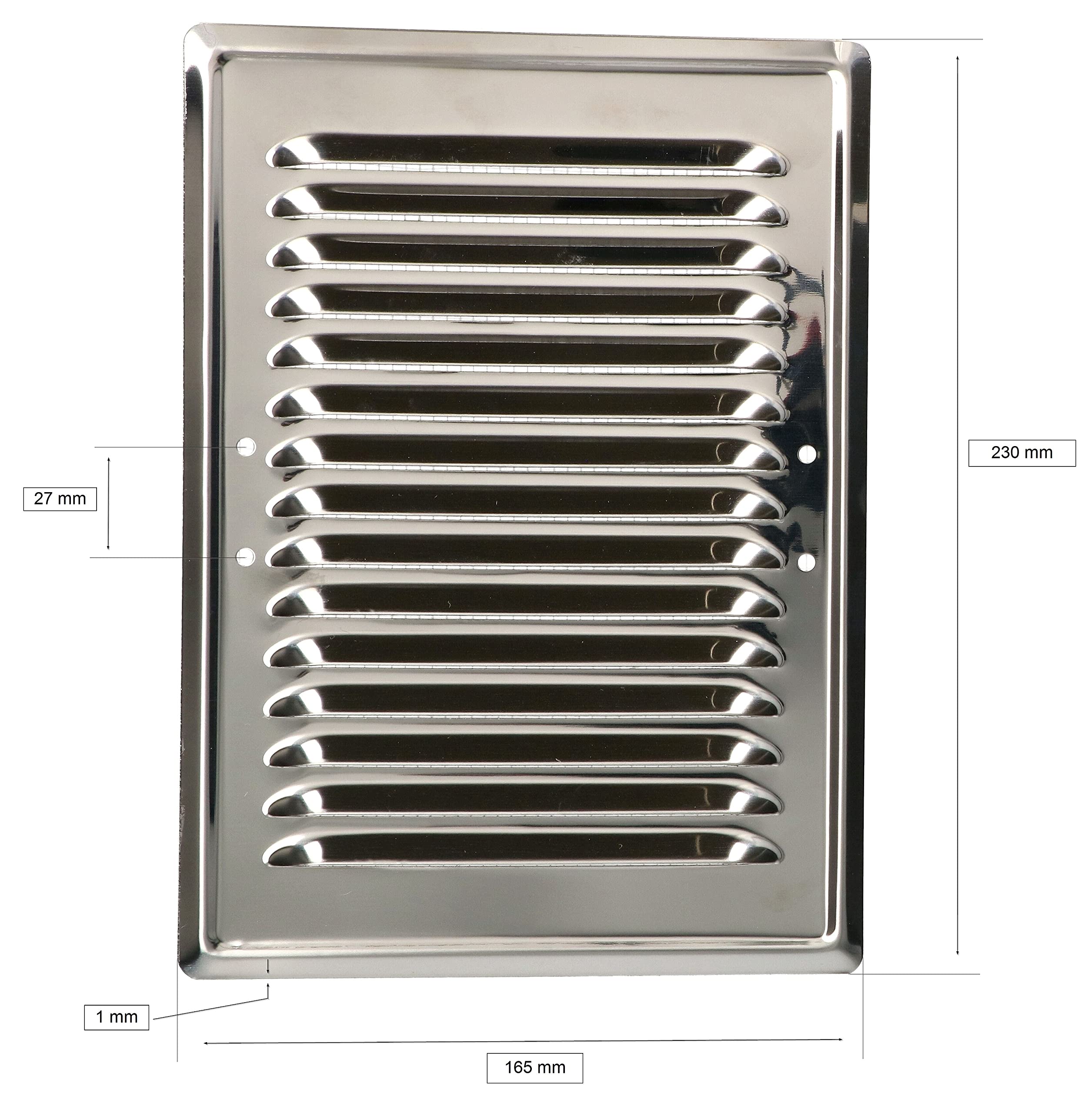 Kratka wentylacyjna kominowa metalowa 14x21 łapki - KOTARBAU - 2