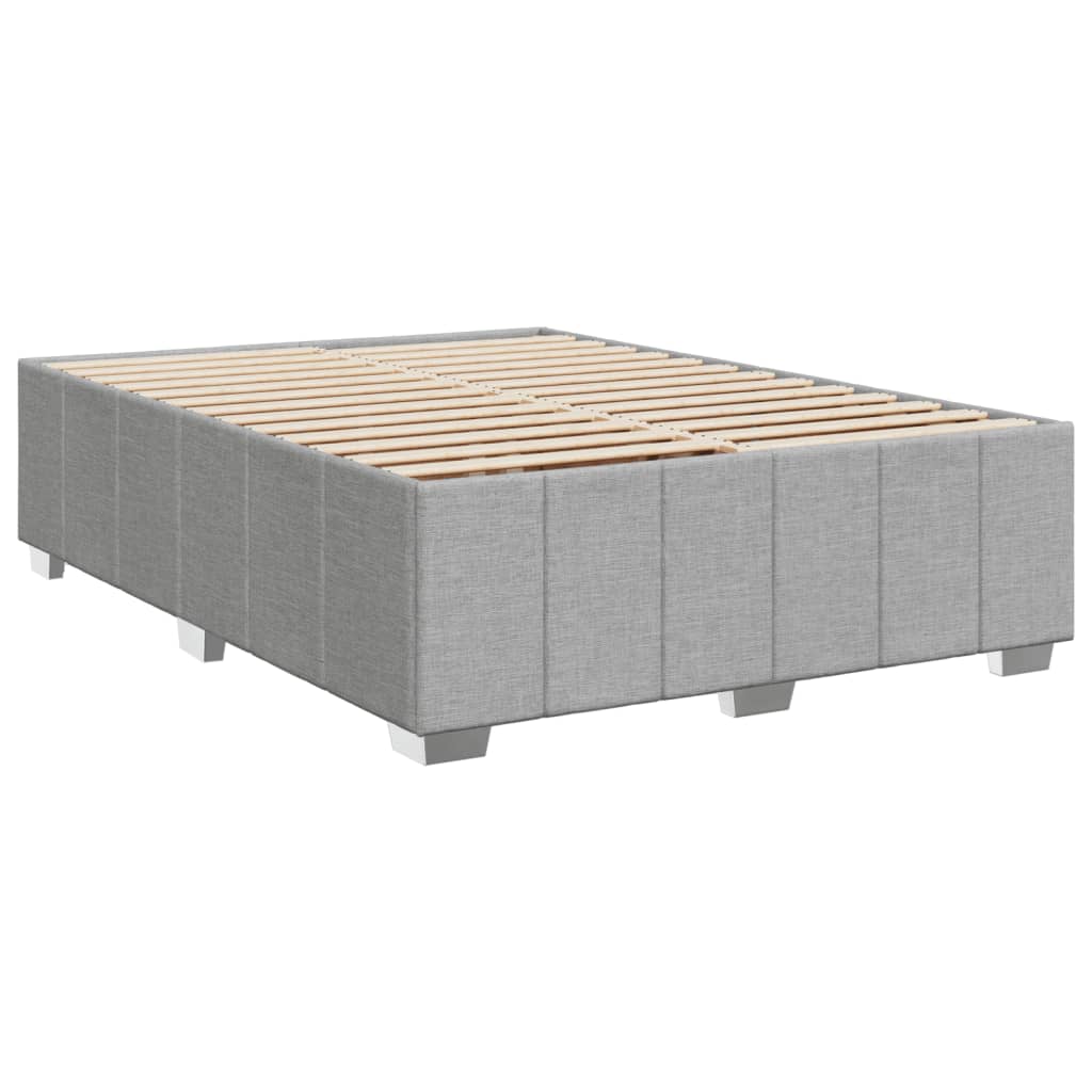 Maison Exclusive - Cadre de lit sans matelas gris clair 160x200 cm tissu - 3
