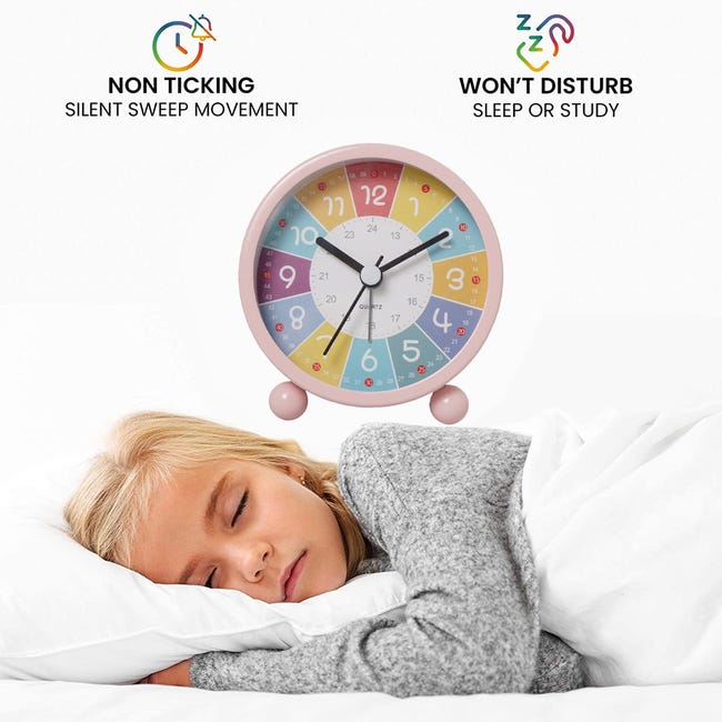 VOSSOT Réveil numérique pour enfant - Sans tic-tac - Réveil d'apprentissage silencieux - Horloge d'apprentissage - Réveil analogique pour garçons et filles - Réveil de voyage avec veilleuse, snooze et VOSSOT Réveil numérique pour enfant - Sans tic-tac - Réveil d'apprentissage silencieux - Horloge d'apprentissage - Réveil analogique pour garçons et filles - Réveil de voyage avec veilleuse, snooze et