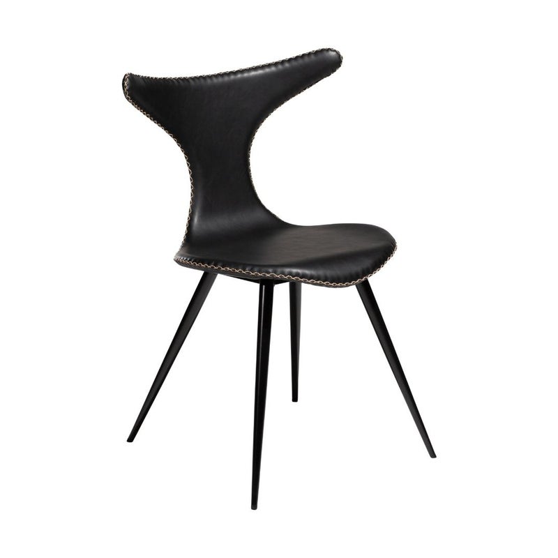 Dolphin Dan-Form krzesło stołowe PU skóra sztuczna czarny.