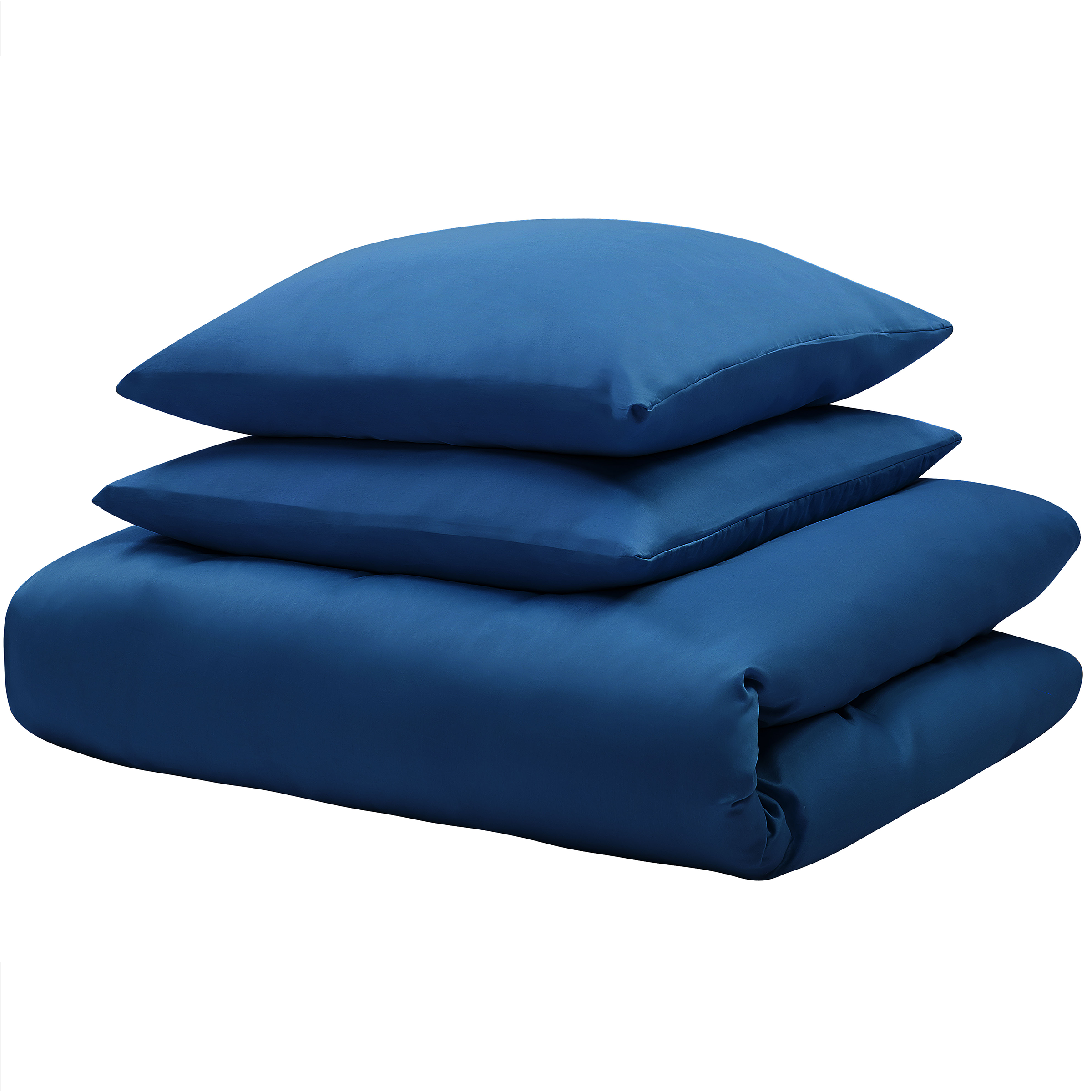 Set Copripiumino HARMONRIDGE Raso di Cotone 200 x 220 cm Blu scuro - 6