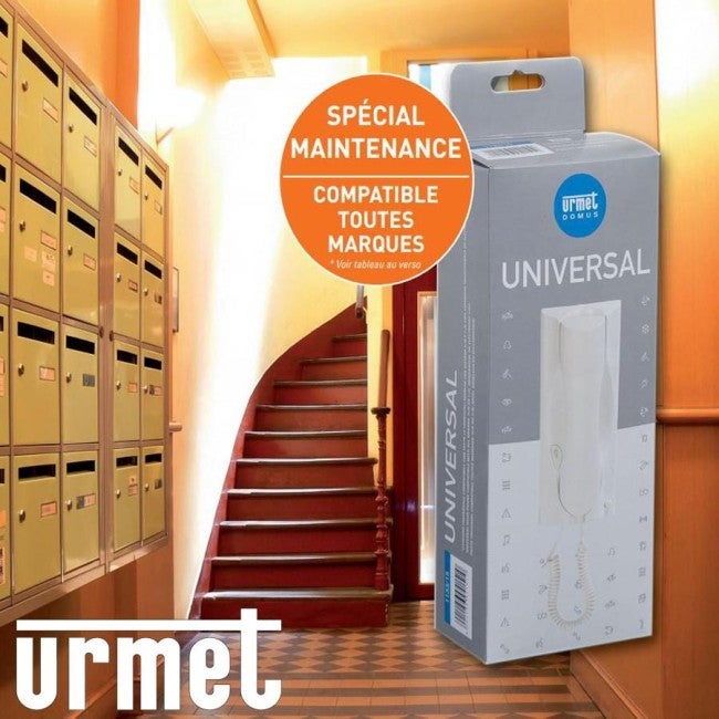 Poste audio universel 5 fils et 2 fils avec sonnerie électronique ou ronfleur - URMET YOKIS - 1133/15 - 2