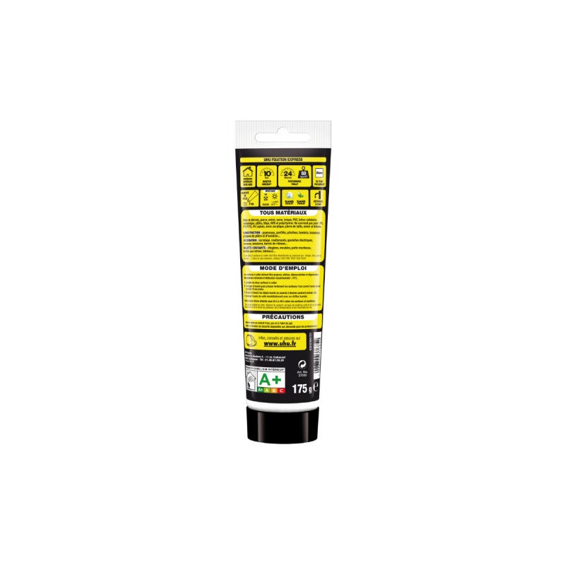 Mastic de fixation Express UHU blanc tube - 175g - 37685 - 2