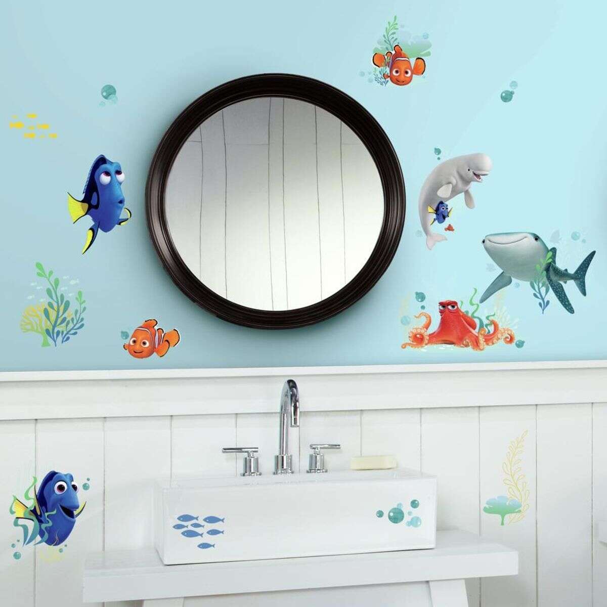 Adesivi Murali Rimovibili Alla Ricerca Di Nemo - Personaggi Disney Pixar Per Camera Bambini, Set 24 Pezzi