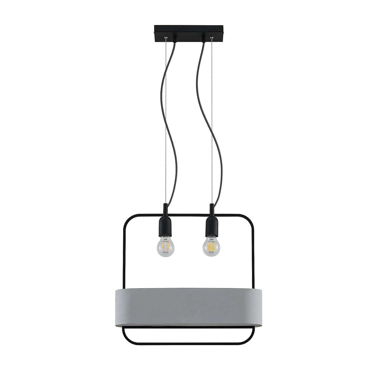 Suspension Industrielle En Béton Terrazzo Noir – Luminaire Plafond Réglable – Culot E27 – Pour Cuisine îlot, Salon, Bar, Loft