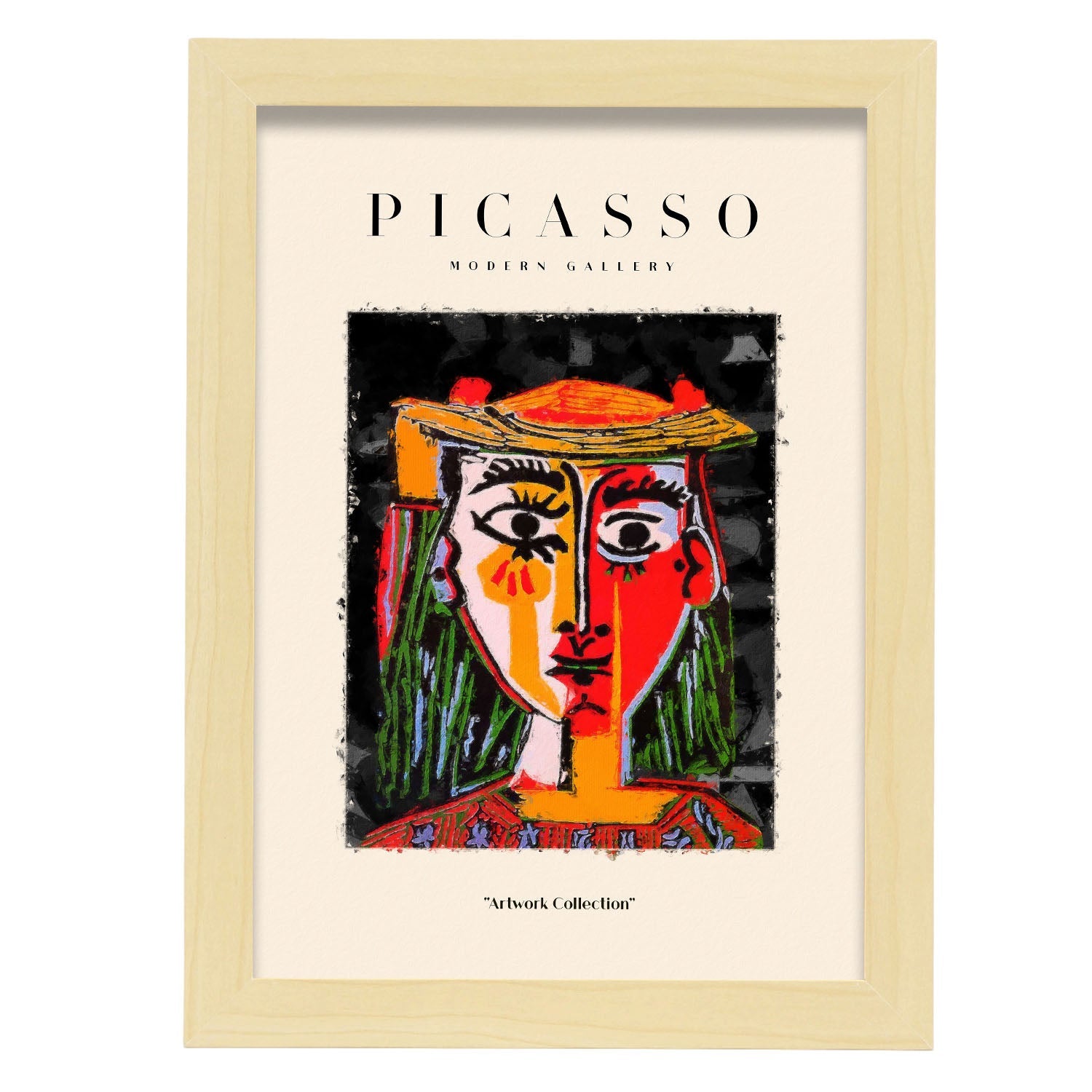 Póster de colección picasso 31 ilustraciones en estilo exhibición de arte surrealismo y cubismo para la decoración de interiores a3 con marco negro