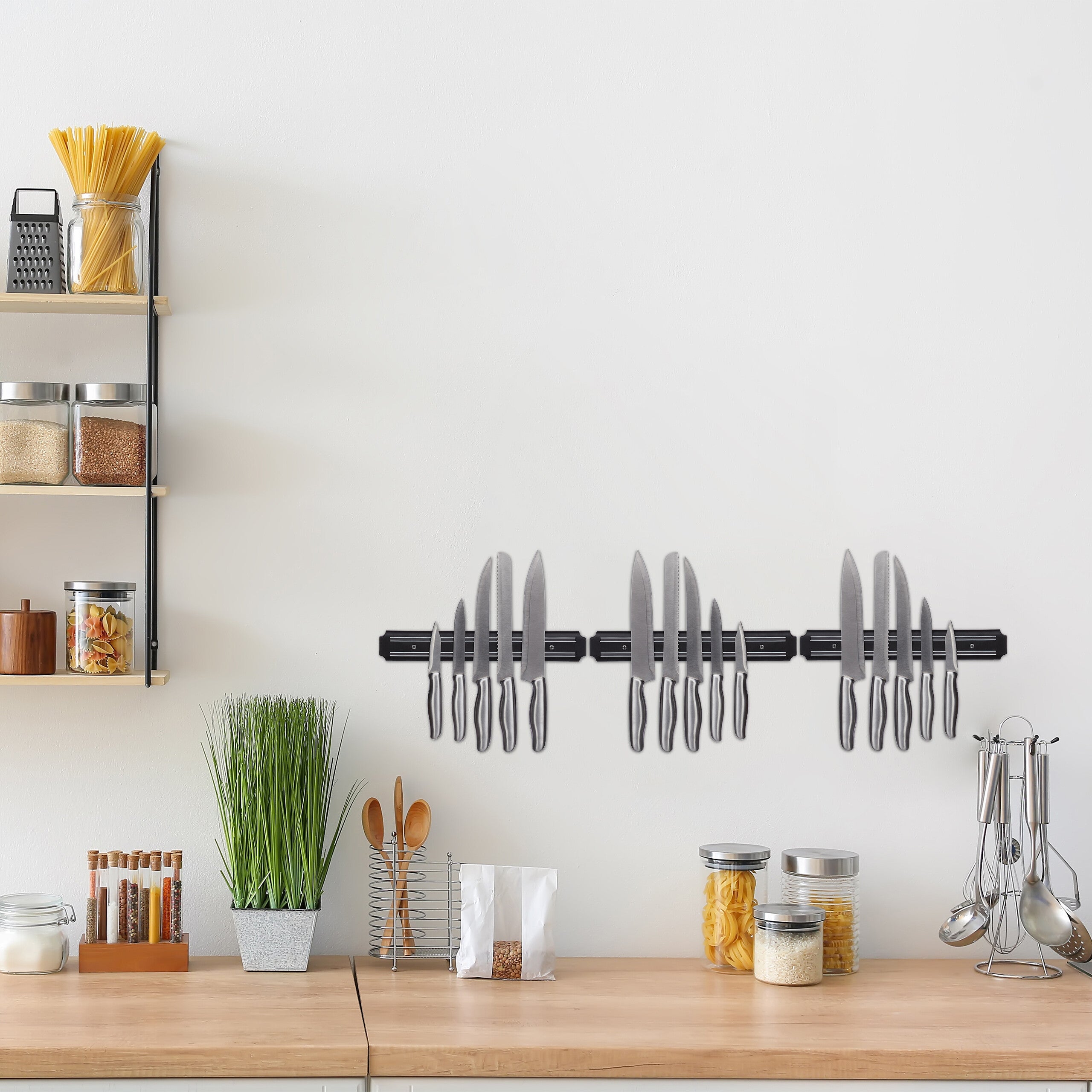 Set 3 Barre Magnetiche Relaxdays 30cm - Per Appendere Coltelli E Utensili In Cucina - Foto 6