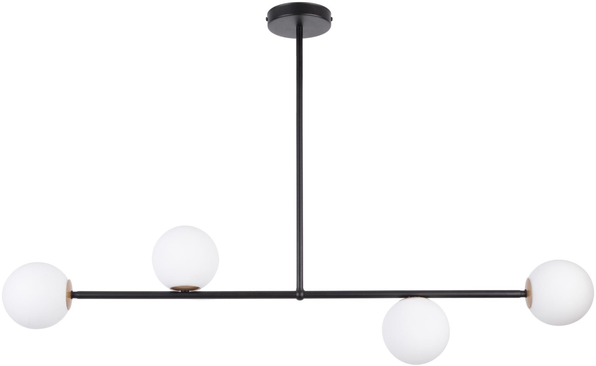 Lampa sufitowa wisząca Gama czarno-biała 4xG9x12W minimalistyczna wym: 68 x 104 x 12 cm szkło SIGMA