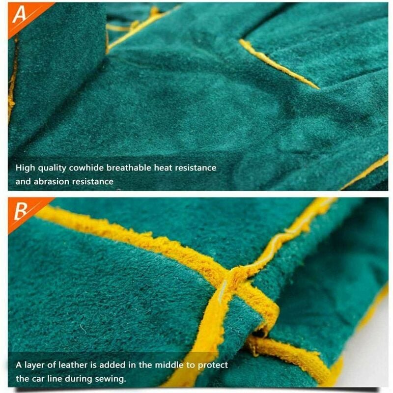Anti-Morsure Gants de Manutention pour Animal, Sécurité Cuir Gants de Travail pour Le Bain, Le Toilettage, la Manipulation, - Gants de Protection - 4