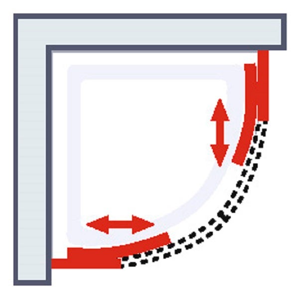 Schulte cabine de douche intégrale 90x90x204 cm, arrondie, verre 5 mm, cabine de douche complète, portes coulissantes, alu argenté, Verona - 3