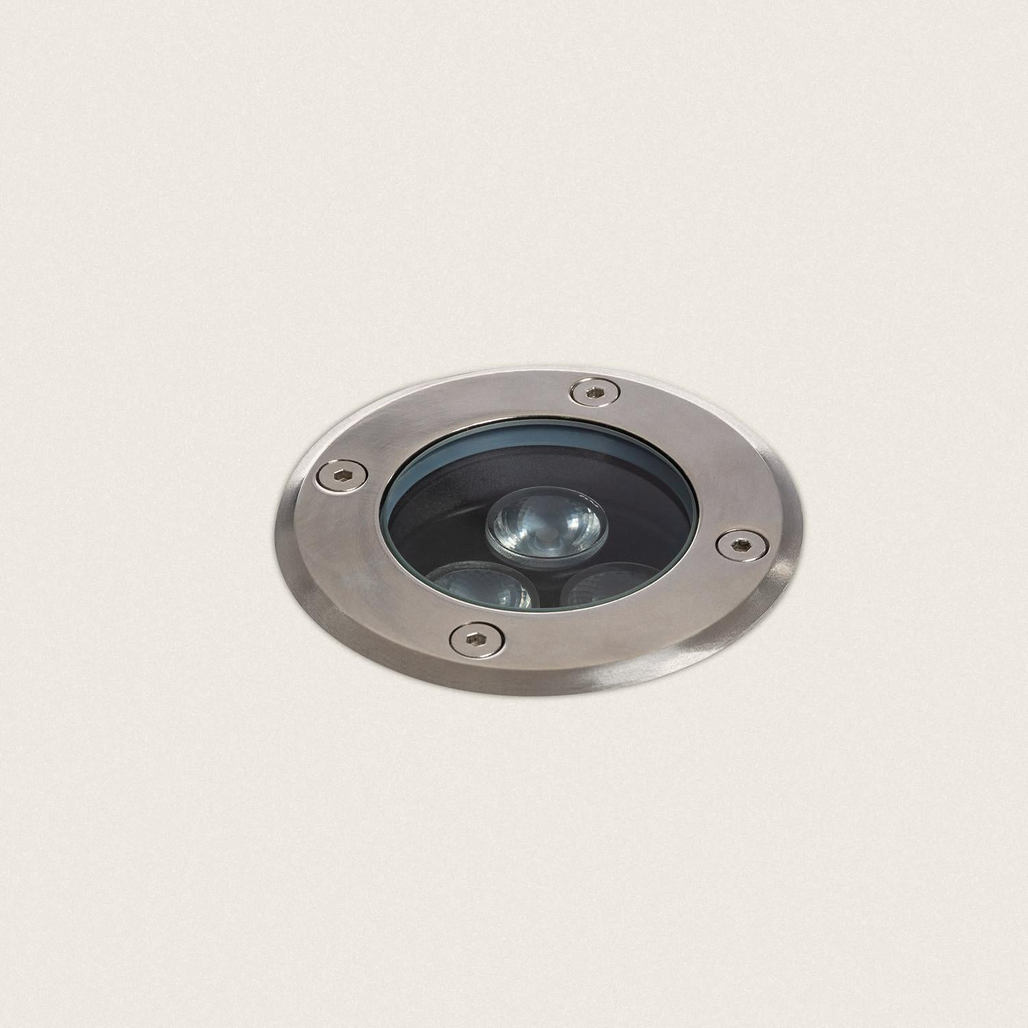 Spot Led Ext Rieur Solide Encastrable Au Sol Inox W Blanc Chaud K