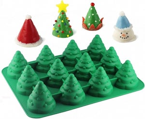 Zayookey 3 Stampi In Silicone Per Resina E Candele | Tema Natale: Renna, Campana E Calzino | 3D Fai-da-Te Per Decorazioni Natalizie